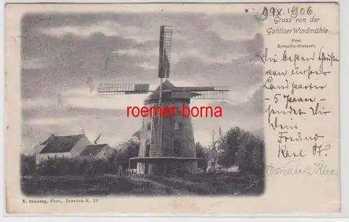 81819 Ak Gruß von der Gohliser Windmühle 1906