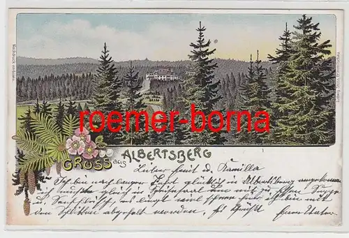 81850 Ak Lithographie Gruss aus Albertsberg 1906