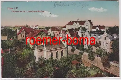 81861 Ak Lissa in P. Villenviertel mit Lehrerinnen Seminar 1916