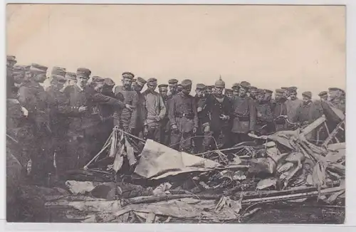 81904 Ak Aviateur anglais parachuté à Léclique vers 1915