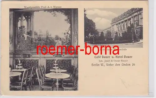 81946 Multi-image Ak Berlin Parmi les tilleuls 26 Café Bauer e. Hotel 1912