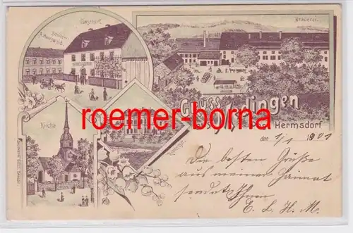 82009 Mehrbild Ak Gruss aus Medingen Post Hermsdorf 1901