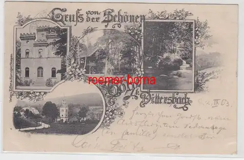 82032 Ak Gruß von der schönen Höhe Dittersbach 1903
