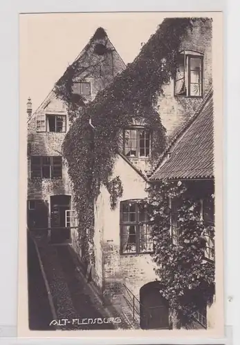 82034 Photo Ak vieilles maisons de Flensburg 1923