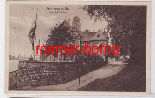 82104 Ak Uerdingen a.R. Rheinschlöschen 1926