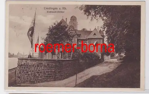 82104 Ak Uerdingen a.Rh. Rheinschlößchen 1926