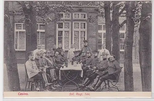 82108 Militär Ak Casino des Infanterie Regiment 144, um 1910