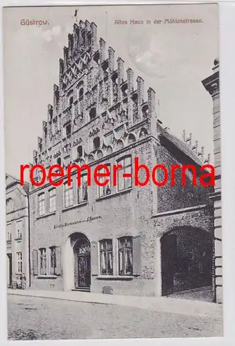 82159 Ak Güstrow Altes Haus in der Mühlenstrasse Bierbrauerei 1912