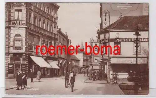 82234 Foto Ak Crefeld am Rhein Hochstraße mit Geschäft Jos. Vieth u.a. 1928