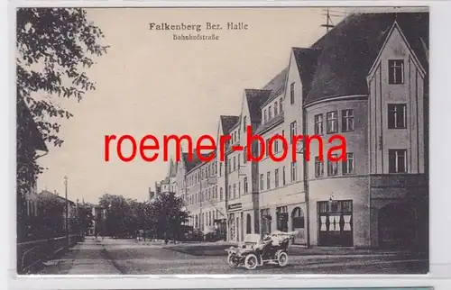 82258 Ak Falkenberg Bez. Halle Bahnhofstraße 1916