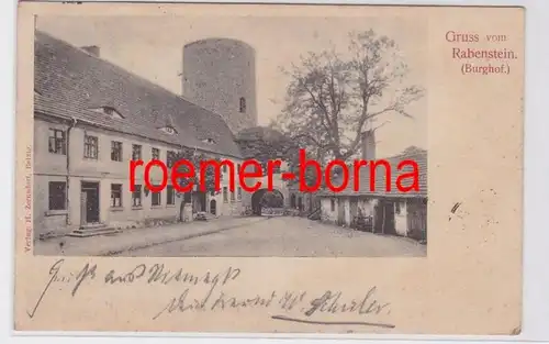 82286 Ak Gruss vom Rabenstein Burghof 1903