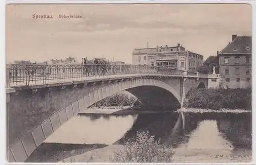 82320 Ak Sprottau Szprotawa Boberbrücke um 1920
