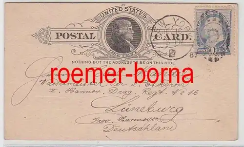 82321 Postkarte New York USA 16.12.1887