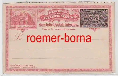 82324 Carte postale Guatemala Exposition Centre Amérique 1897