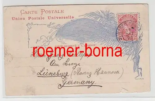 82326 Carte postale Bahia Brésil vers Lunebourg 15.12.1892