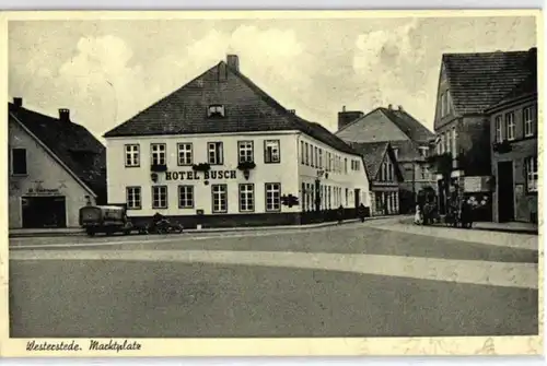 82377 AK Westerstede - Marktplatz mit Hotel Busch 1937