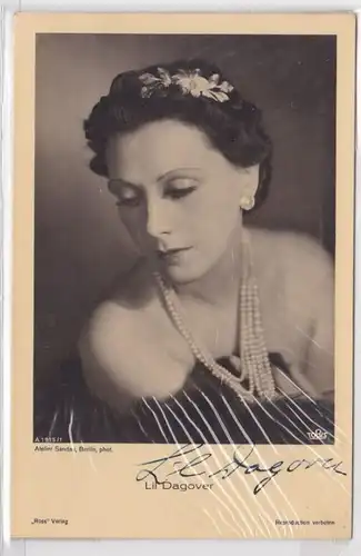 82616 Autograph Karte Deutsche Schauspielerin Lil Dagover um 1939