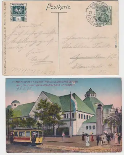 83140 DR Ganzsachen Postkarte PP27/C121/19 Dresden Hygiene Ausstellung 1911