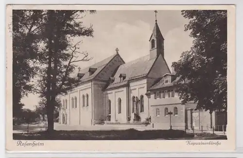 83145 AK Rosenheim - Église capucine avec clocher 1921