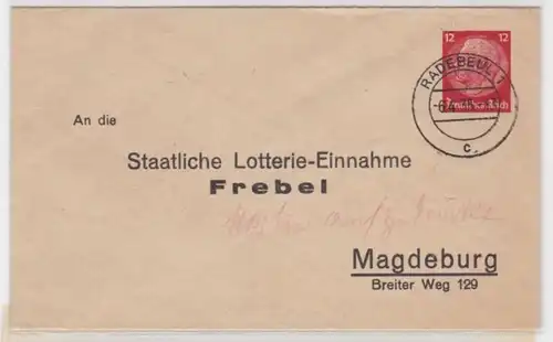 83272 Périodiques privées Enveloppe PU133/B13 Etat Loterie Frebel Magdeburg