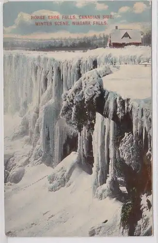 83619 Ak Niagara Falls mit gefrorenen Wasserfällen 1914