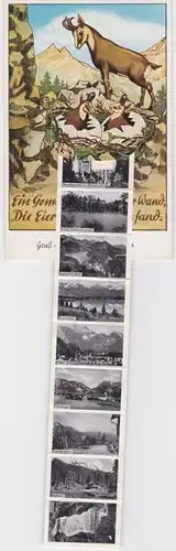 83930 Leporello Ak Gruß von den Königsschlössern in Bayern 1954