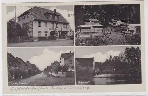 84289 Mehrbild Ak Nobitz bei Altenburg Gaststätte Bachdiele 1942