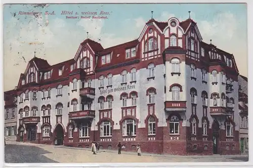 84292 Ak Ronneburg S.-A. Hotel zum weissen Ross um 1920