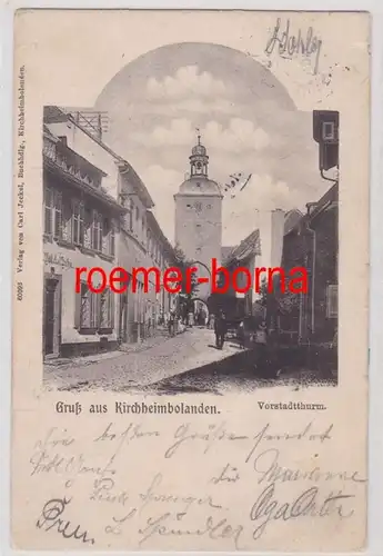 84405 Ak Gruß aus Kirchheimbolanden Vorstadtthurm 1905