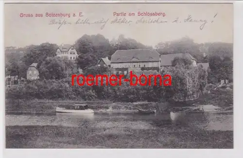 84509 Ak Gruss de Boisenburg Elbe Partie am Schlossberg 1906