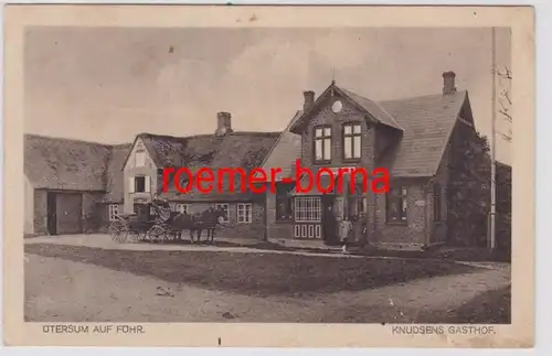 84563 Ak Ütersum à l'auberge de Föhr Knudsen vers 1910