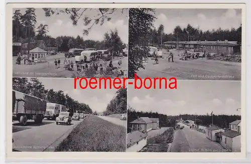 84579 Mehrbild Ak Zonengrenze Autobahn Helmstedt um 1950