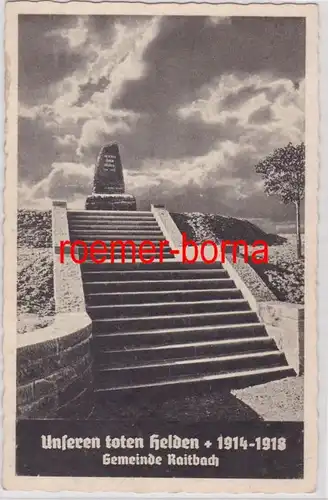 84664 Ak municipalité de Raitbach 'Notre héros mort 1914-1918' Monument aux Guerriers