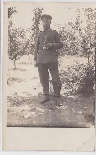 84800 Photo Ak Soldat du département des avions de terrain 34 Macédoine vers 1915