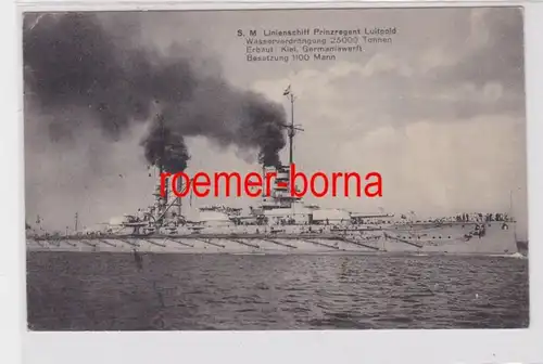 84959 Ak S.M. Linienschiff Prinzregent Luitpold 1916