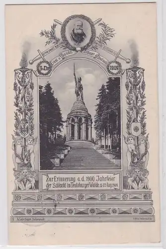 85814 Ak Hermanns monument 18.août 1909 Grotenburg près de Detmold