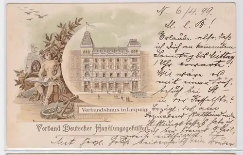 86090 AK Verband Deutscher Handlungsgehilfen - Verbandshaus in Leipzig 1899
