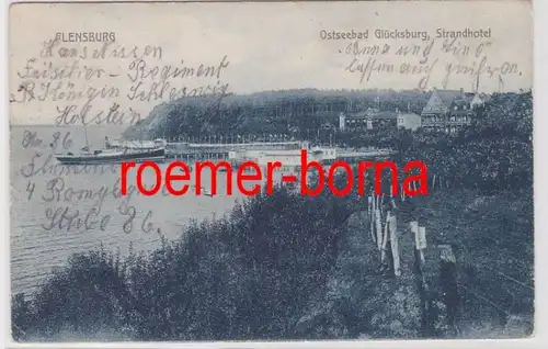 86216 Ak Flensburg Balte de Gleichsburg Strandhotel 1912