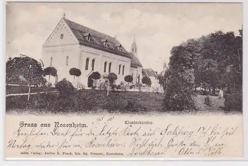 86585 AK Gruss de Rosenheim - Église monastère avec clocher 1902