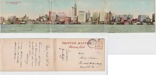 87003/ 3 plis Ak New York Water Front from Jersey City 1912