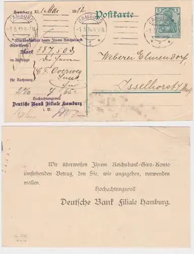 87600 DR Plein de choses Carte postale P90 Imprimer Deutsche Bank Distributeur Hamburg 1912