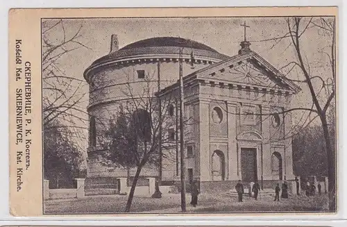8 Ã ̈tat de champ Ak Skierniewice église catholique 1915