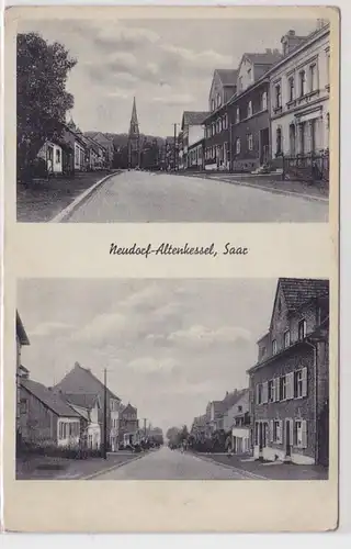 88615 Multiages AK Neudorf-Altenkässe, Saar - Vues de rue m. evangl. Eglise