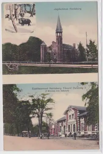 89286 Mehrbild AK Etablissement & Jagdschloss Heideburg E. Oelschig um 1920