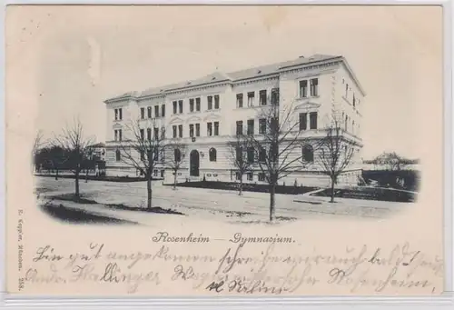 89320 Ak Rosenheim Gymnasium 1906