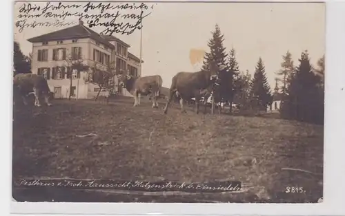 89654 Ak Chat Strick à Einsiedeln Hostal zu Joyeux.Vue 1922