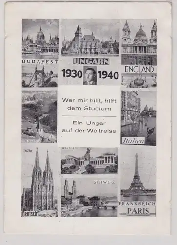 89874 AK Un Hongrois sur le voyage mondial 1930-1940, vues de ses stations de voyages