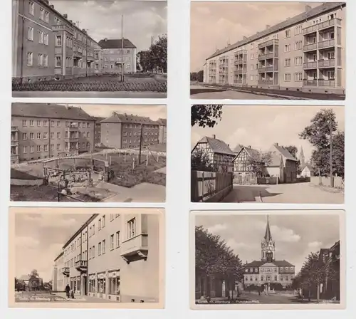 89956/6 Ak Lucka Clara Zetkin Str., Puschkinplatz, Bischofsweg usw. um 1970