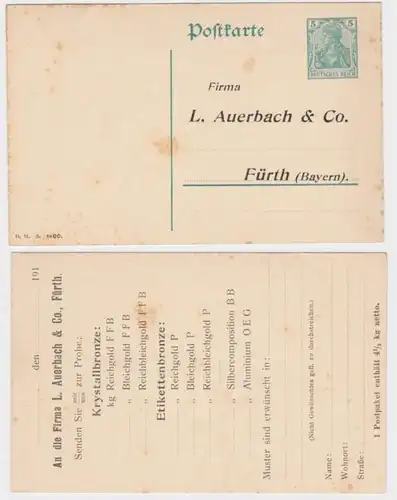 90418 DR Carte postale P90 Imprimer Société L. Auerbach & Co. Fürth