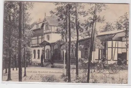 90856 AK Gruß vom Waldhôtel 'Hubertushöhe' Oschersleben an der Bode 1906